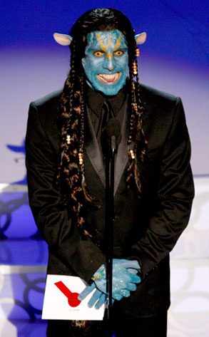 293.stiller.ben.lc.030710 Ben Stiller in "Avatar" costume photo:craig sdojin/abc