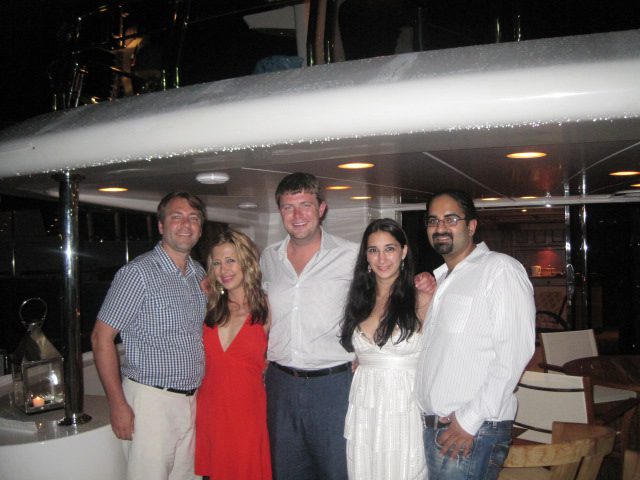 Red Carpet Roxy with friends aboard the Latica