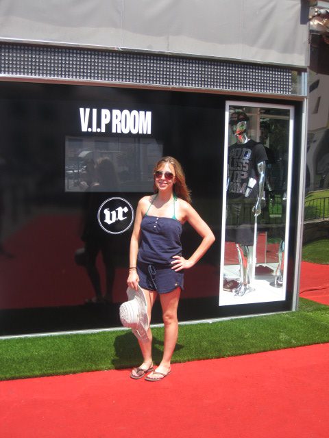 Red Carpet Roxy on the Red Carpet in front of V.I.P. Room