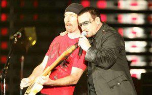 Bono and The Edge rocking out