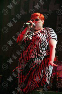 Beth Ditto rocking the stage image: WENN
