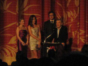 Drew Barrymore, Kate Beckinsale, director Kirk Jones, and Robert DeNiro introducing "Everybody's Fine"