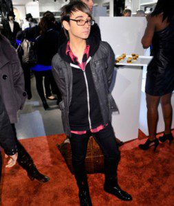 Christian Siriano looking fierce at the debut of the Jimmy Choo for H&M Collection celebration photo: getty images
