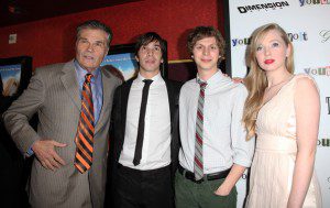 Fred Willard, Justin Long, Michael Cera, and Portia Doubleday on the Red Carpet of their "Youth in Revolt" premiere