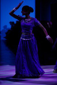 One of the Bollywood dancers from Malan Breton's show at STYLE360 photo: Runway Resource