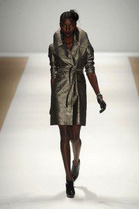 The gunmetal trench that opened the Luca Luca show photo: imaxtree