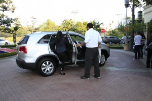Guests test driving the 2010 Kia Sportage at MOD photo: Concordia Photography