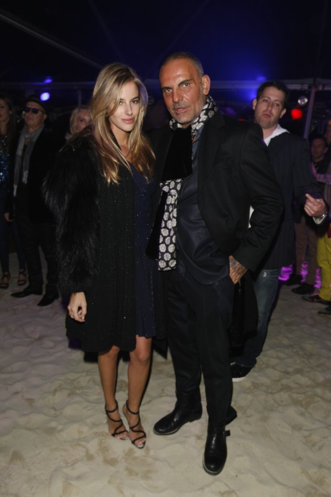 Nathalie Sorenson and Christian Audiger attends the Beck's Sapphire New Year's Eve Launch Party at a Private Residence in Los Angeles