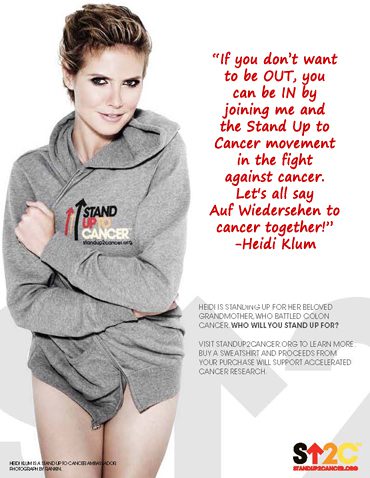 Heidi Klum Strikes a Pose for New Stand Up To Cancer Public Service Announcement