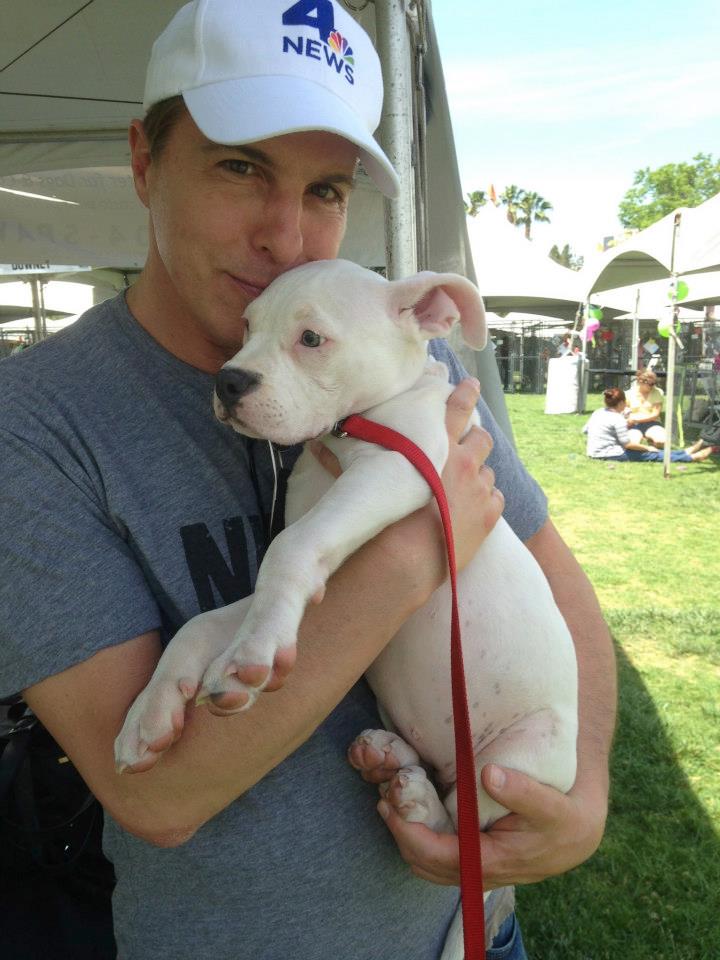 Host Robert Kovacik and a newly adopted shelter pup!