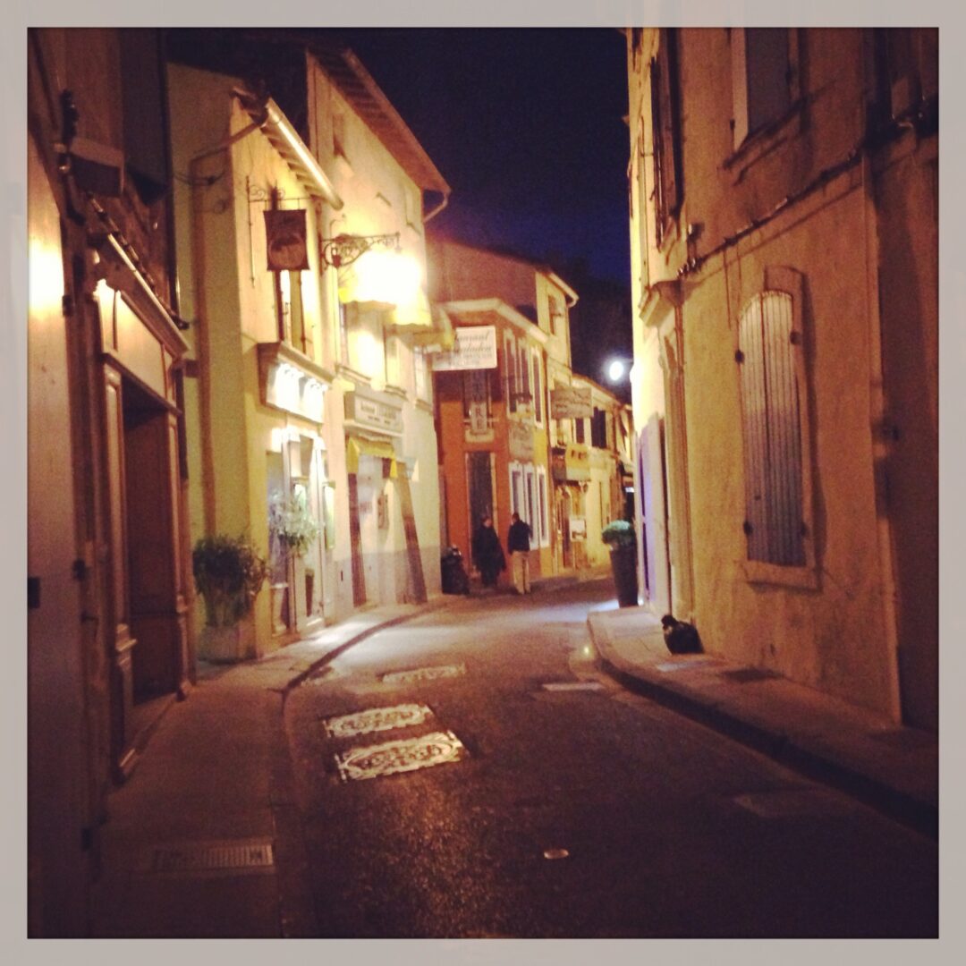 The charming street of Arles, France