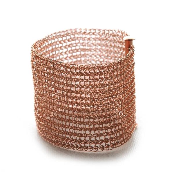YooLa rose-gold-cuff-bracelet-crocheted
