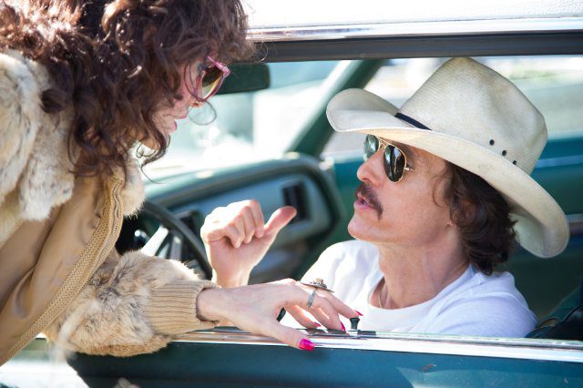 Jared Leto and Matthew McConaughey in a scene from Dallas Buyers Club photo: Focus Features