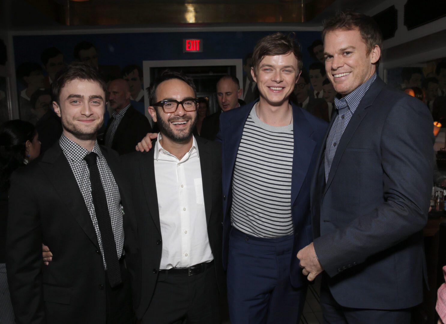 Daniel Radcliffe, writer/producer/director John Krokidas, Dane DeHaan and Michael C. Hall