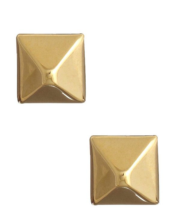 Ceek Jewelry Gold Pyramid Stud Earrings