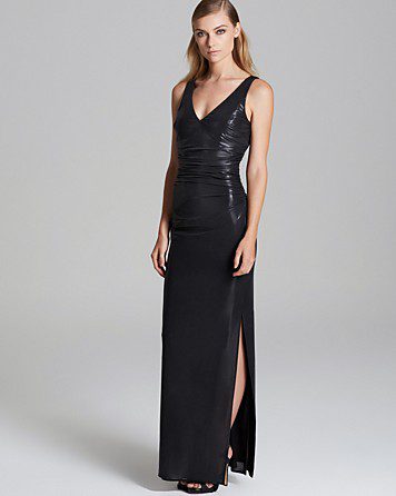 Laundry by Shelli Segal High Gloss Cutout Gown