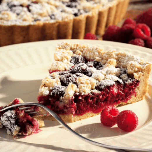 Raspberry-Almond Crumb Tart