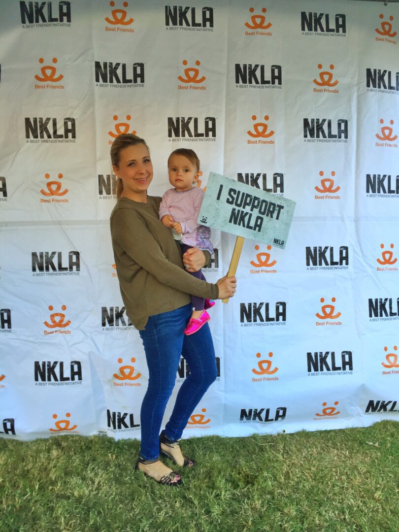 My daughter and I enjoying NKLA's Super Adoption event