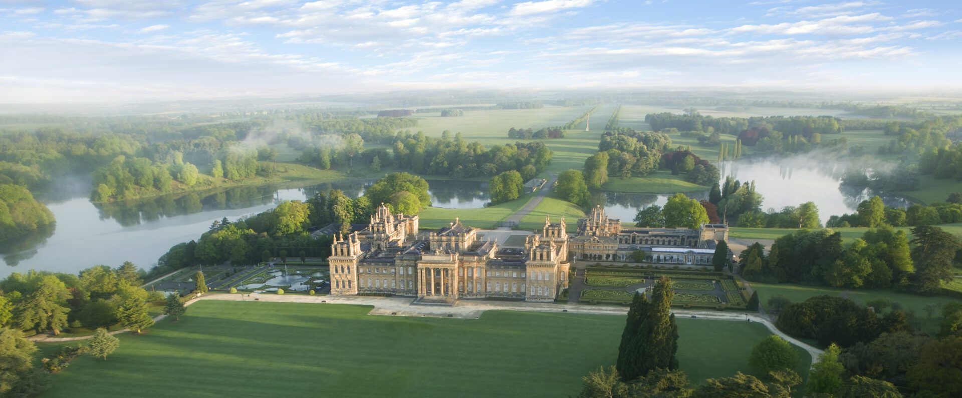 An aerial view of Blenheim Palace
